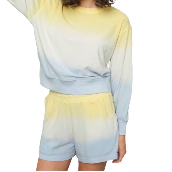 Rails Pants - Rails Jane Terry Cloth Shorts Sky Blue Dip Dye